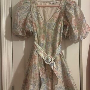 Florentine Green Mini Dress